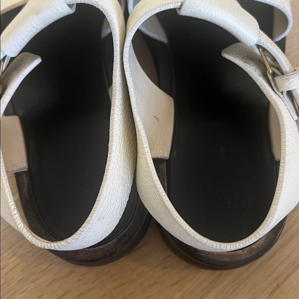 The Row fisherman white sandals 37.5 Preowned - Picture 4 of 7